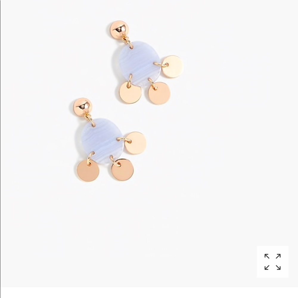 J.CREW DROP STONE AND DISC EARRINGS